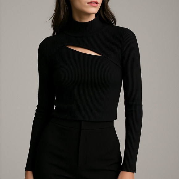 Asymmetrical long sleeve top - Picture 1 of 5